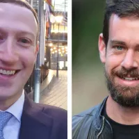 Mark Zuckerberg(stânga), fondatorul Facebook și Jack Dorsey(dreapta), fondatorul Twitter/FOTO: G4 Media