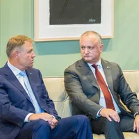 Președintele Klaus Iohannis alături de Igor Dodon