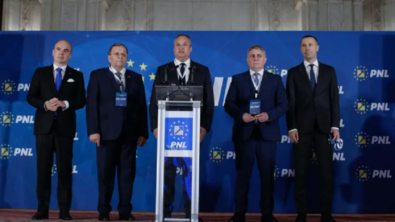 Nicolae Ciucă și o parte din conducerea PNL-Foto: INQUAM PHOTOS / George Calin
