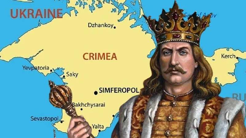 Crimeea, „mărul discordiei” între Ucraina și Rusia, apărată de Ștefan cel Mare - Foto: colaj Newsweek