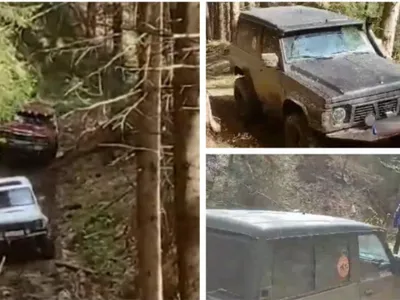 Șoferii au intrat cu mașinile off-road în zona protejată. Au primit amenzi de 30.000 de lei Foto: captura video observator