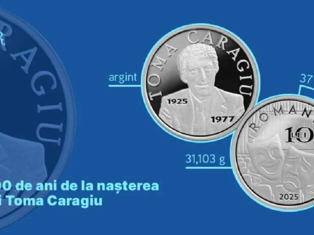 Monedă aniversară Toma caragiu - Foto: BNR