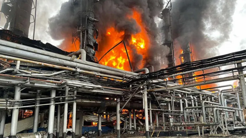 Incendiu la un gazoduct în Rusia - Foto: Digi24