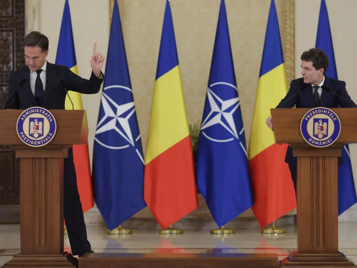 Mark Rutte ;i Nicu;or Dan, pe 5 noiembrie, anul trecut, la Palatul Cotroceni / Foto> Profimedia Images