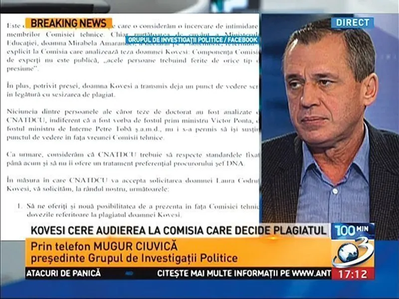 Mugur Ciuvică este unul dintre personajele care aruncă cele mai multe fake-news despre Kövesi și DNA