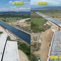 Cum au evoluat lucrările pe lotul 5 al celei mai așteptate autostrăzi din România în 4 luni - Foto: Facebook/Drum Expres Focsani-Braila-Constanta