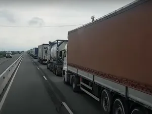 Trafic blocat în Vama Giurgiu - Foto: captură video YouTube/Mihai Ionel