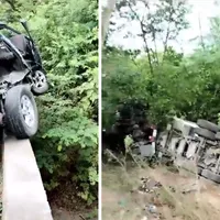 Accident microbuz - tractor - Foto: Twitter/ @ExtraNoticiasCo