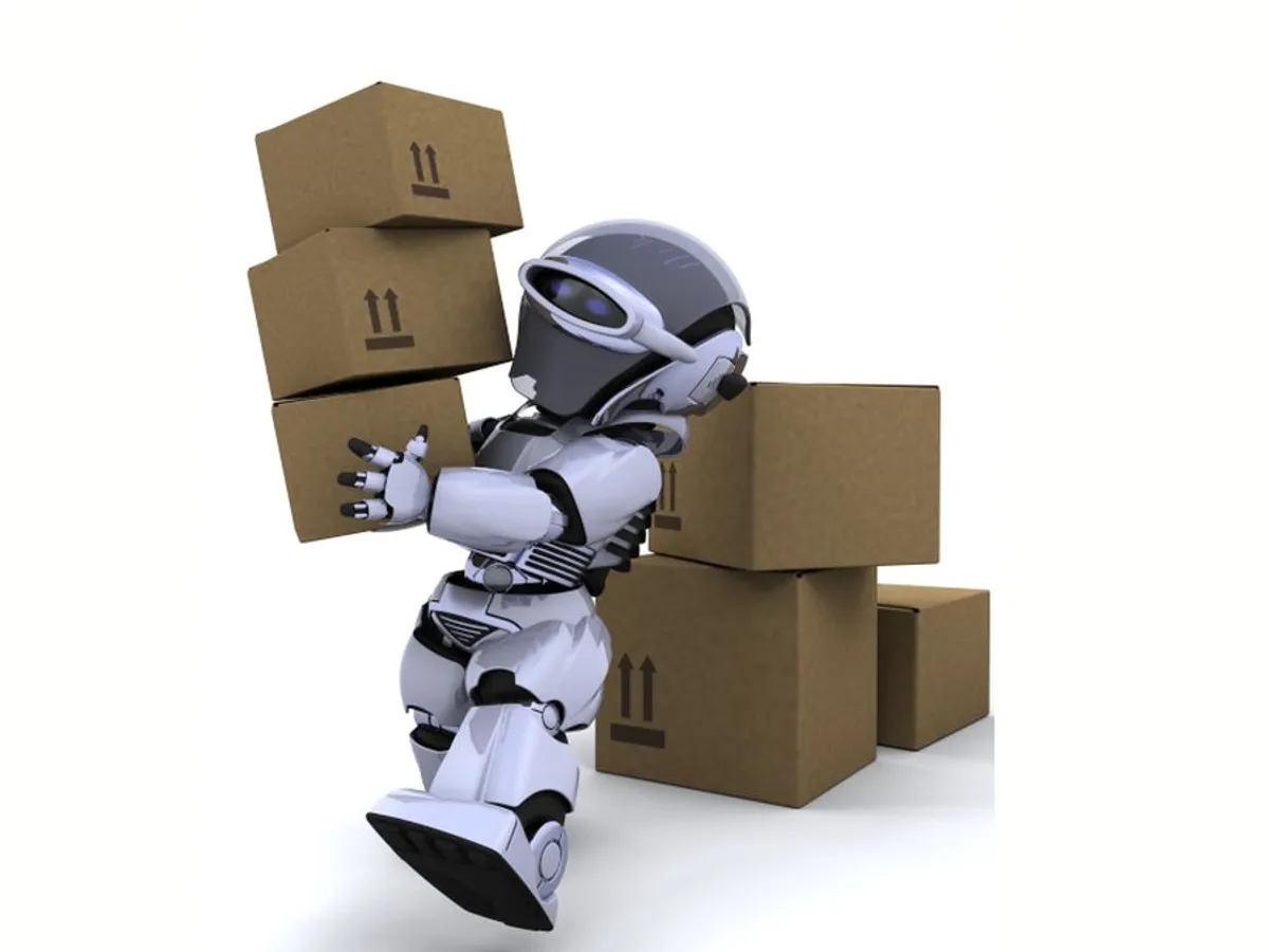 Roboţel făcând logistică în locul angajaţilor umani - Foto: Freepik/kjpargeter