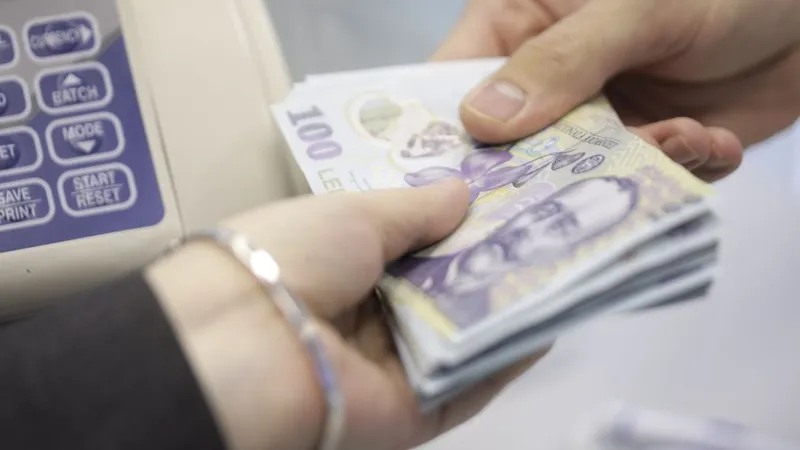 O casieră simulează operaţiuni bancare cu lichidăţi - Foto: INQUAM PHOTOS/Octav Ganea