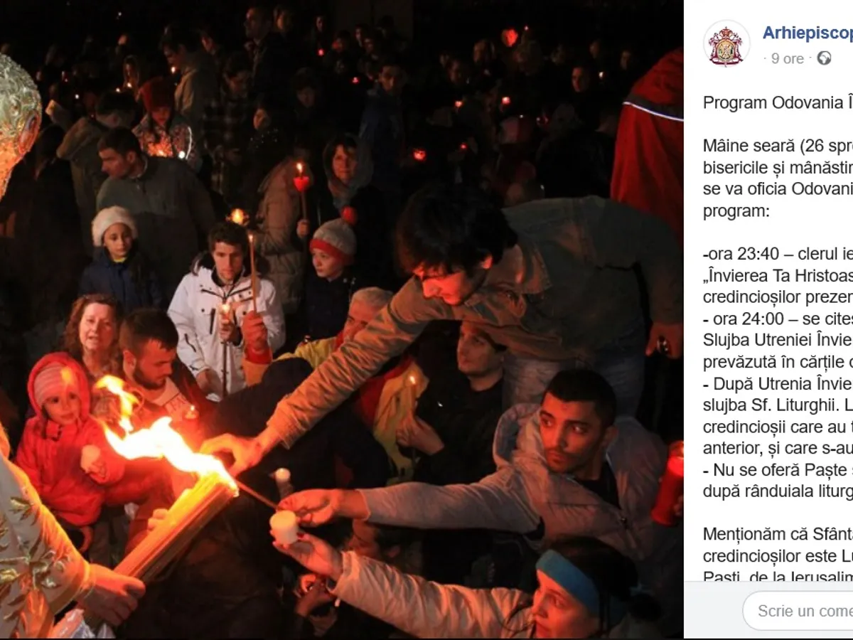 Sursa: Facebook Arhiepiscopia Tomisului