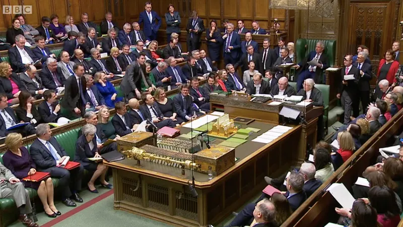 Vot în Parlamentul britanic/FOTO: bbc.com