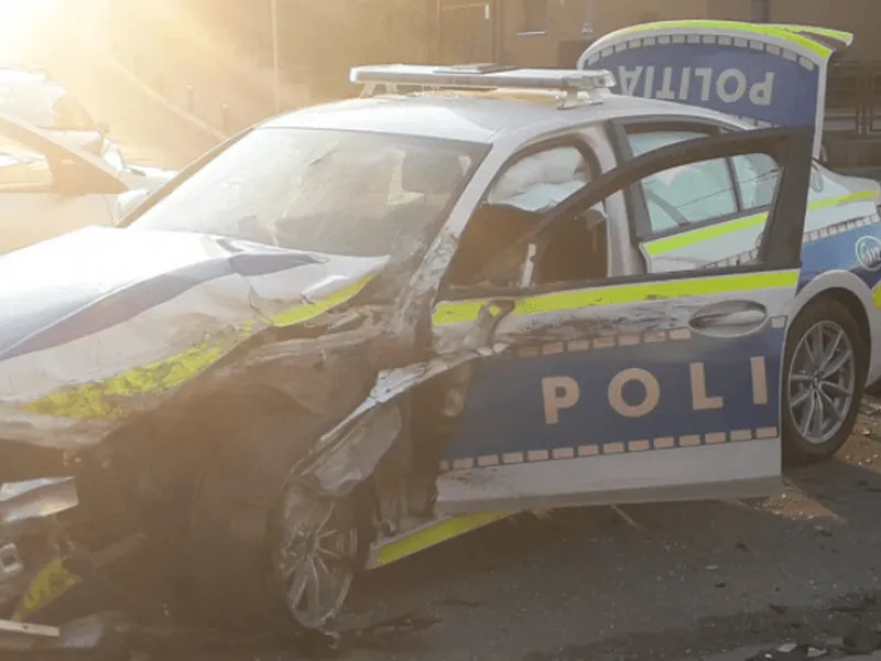 Autospecială nouă de poliție, implicată într-un accident grav în Vrancea, pe drumul morții E85 FOTO: monitorul de Vrancea