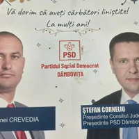 Primarul din Crevedia, pliant electoral cu șeful PSD Dâmbovița - Foto: Plaint electoral