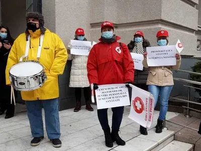 Protest al angajaților din Sănătate/FOTO: News.ro