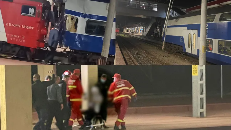 Accident de tren - Foto: Colaj / ProTV