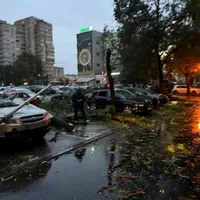 Copaci și stâlpi doborâți de vânt în București - Foto: Facebook / Furtuni România