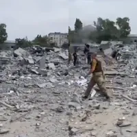 Cartierul general SSU rusesc din Lîsîceansk a fost distrus. 100 de ruși au fost uciși/FOTO: Captura video/Twitter/serhey_hayday