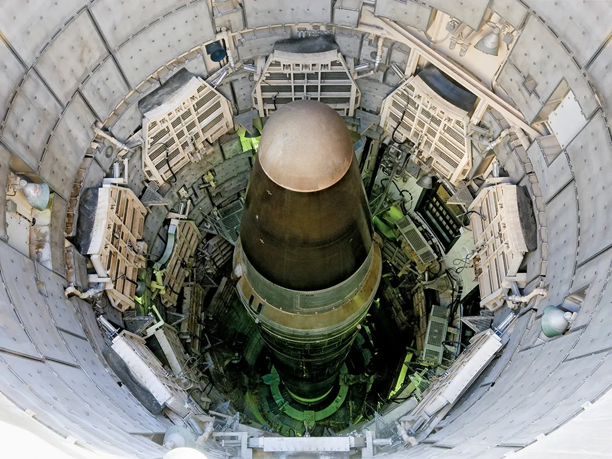 O imagine de arhivă a unei rachete balistice intercontinentale nucleare Titan