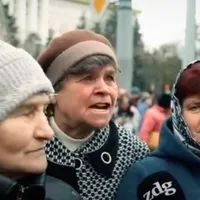 Protestatarii proruși, spre Guvernul din Chișinău: "Să trăim bine cu Rusia, nu cu România" - FOTO: YouTube/  Ziarul de Gardă