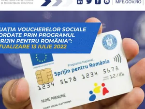 Carduri cu vouchere sociale- Foto: Ministerul Investițiilor și Proiectelor Europene