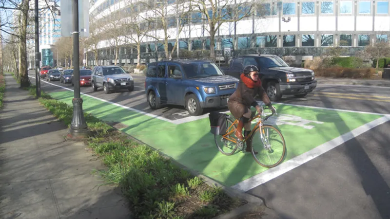 Bike Box în Portland, Oregon Foto: NACTO.org