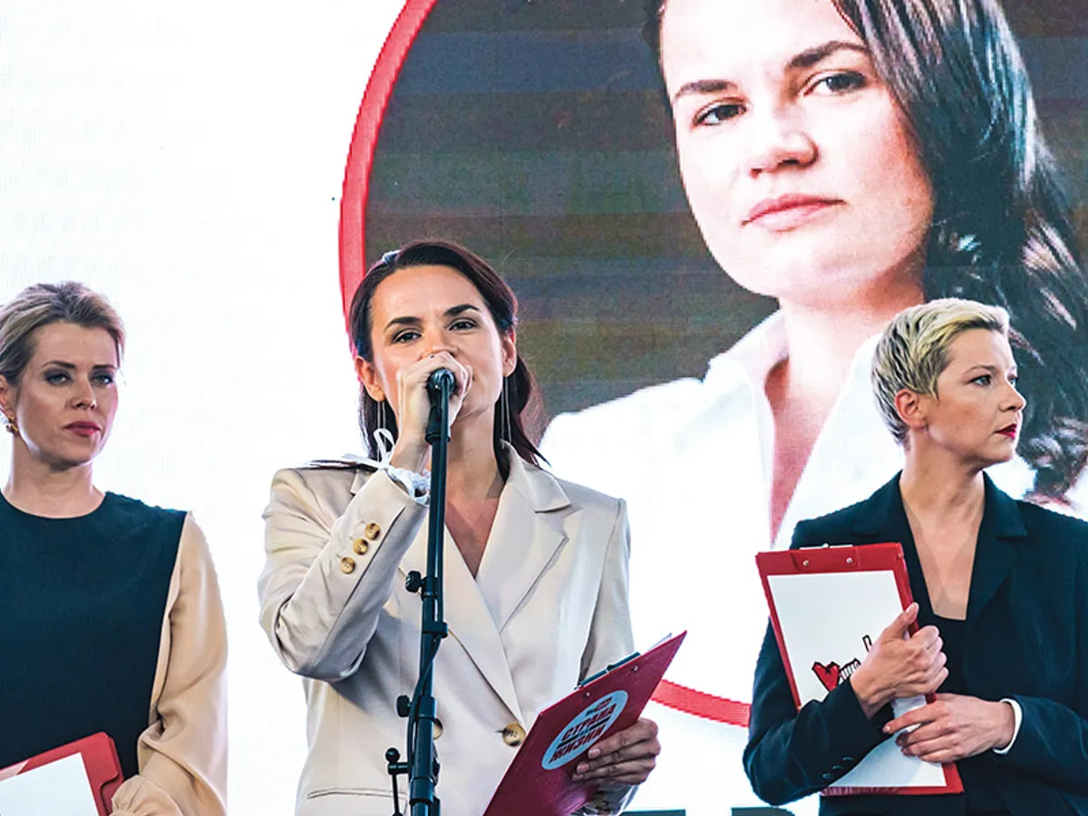 Opozantele Svetlana Tihanovskaia  și Maria Kolesnikova mențin presiunea - Foto: Getty Images