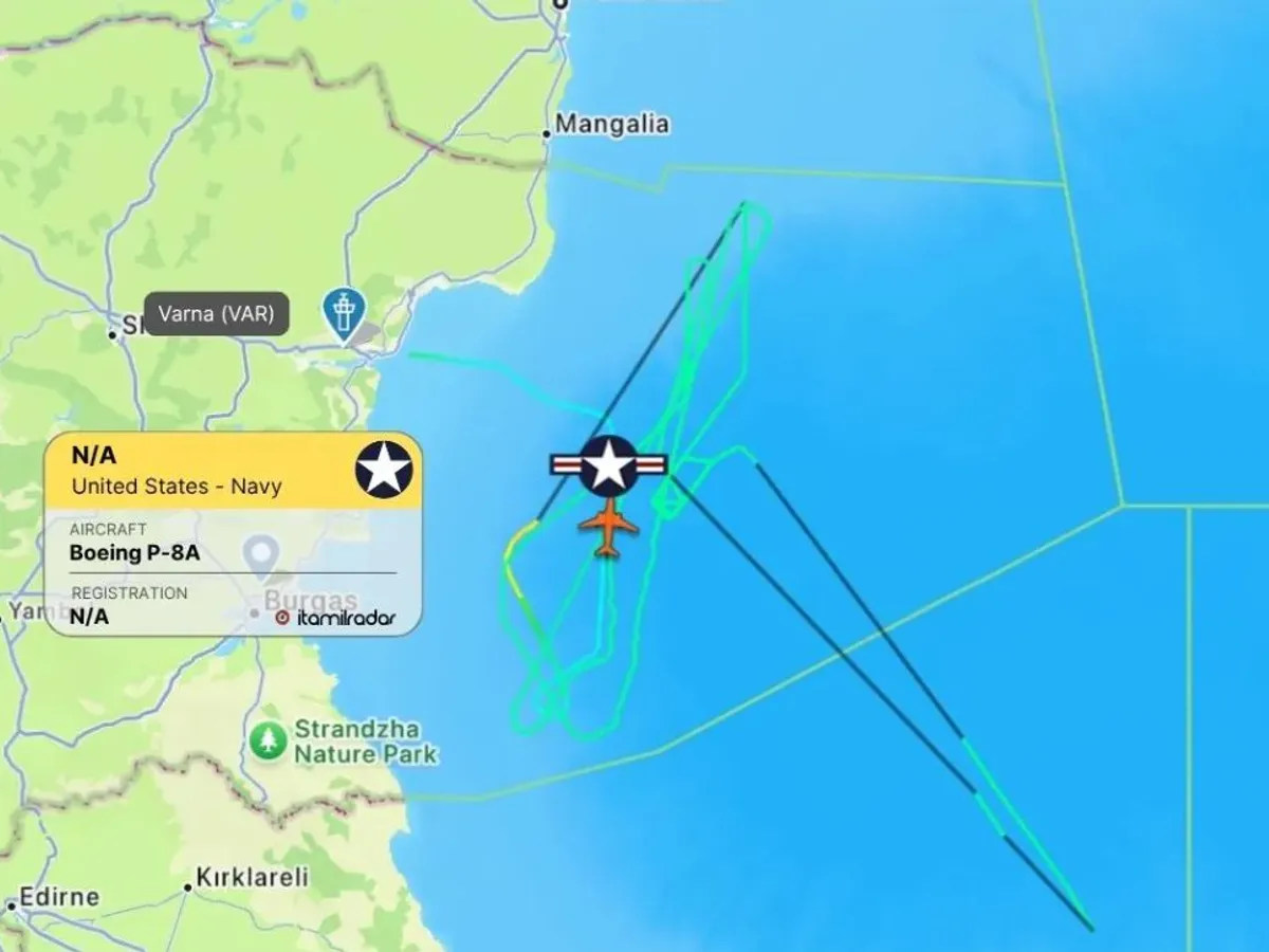 Avion Poseidon al SUA, supraveghere Marea Neagră - Foto: ItaMilRadar