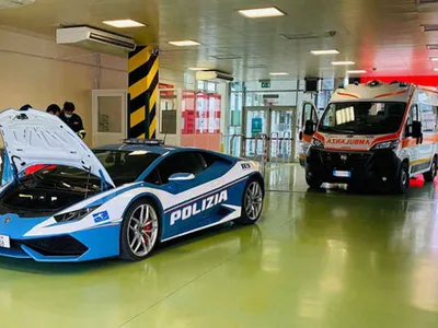 Lamborghini Huracan al Poliției Italiene. / Foto: msn.com