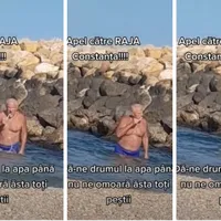 VIDEO Neșimțire fără margini pe plaja "Nerversea". Un turist se spală dinți chiar în Marea Neagră/FOTO: Captura YouTube