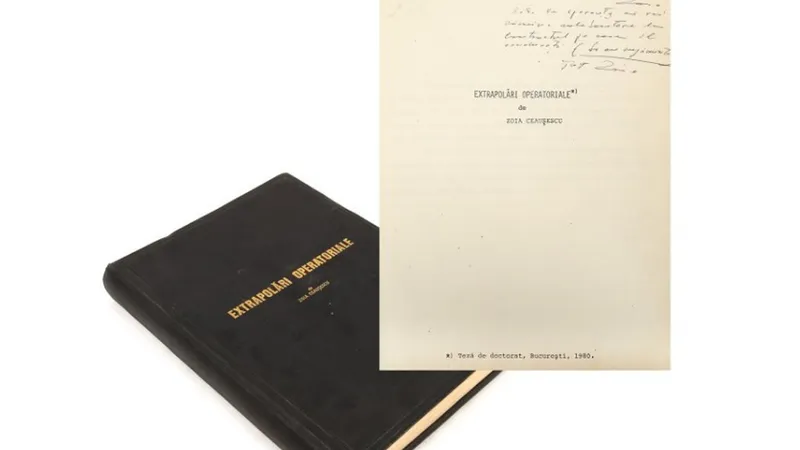 Teza de doctorat „Extrapolări operatoriale” a Zoiei Ceauşescu / Foto: artmark.ro
