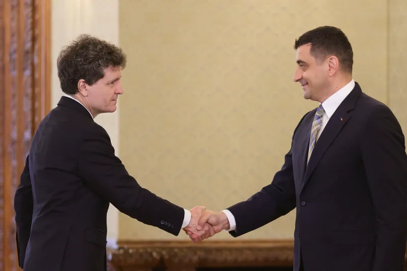 Nicușor Dan și George Simion - Foto: INQUAM PHOTOS / Octav Ganea