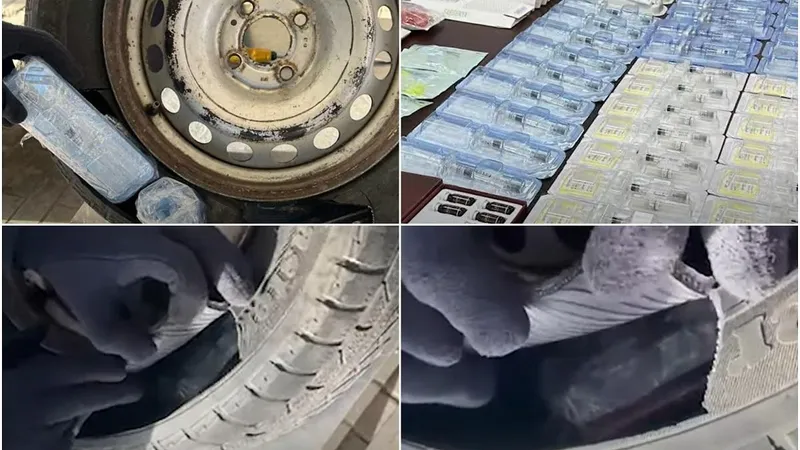 Ce a ascuns o femeie în roata unei mașini. A fost oprită la vamă și controlată. A fost reținută - Foto: Serviciu vamal / imagine cu caracter ilustrativ