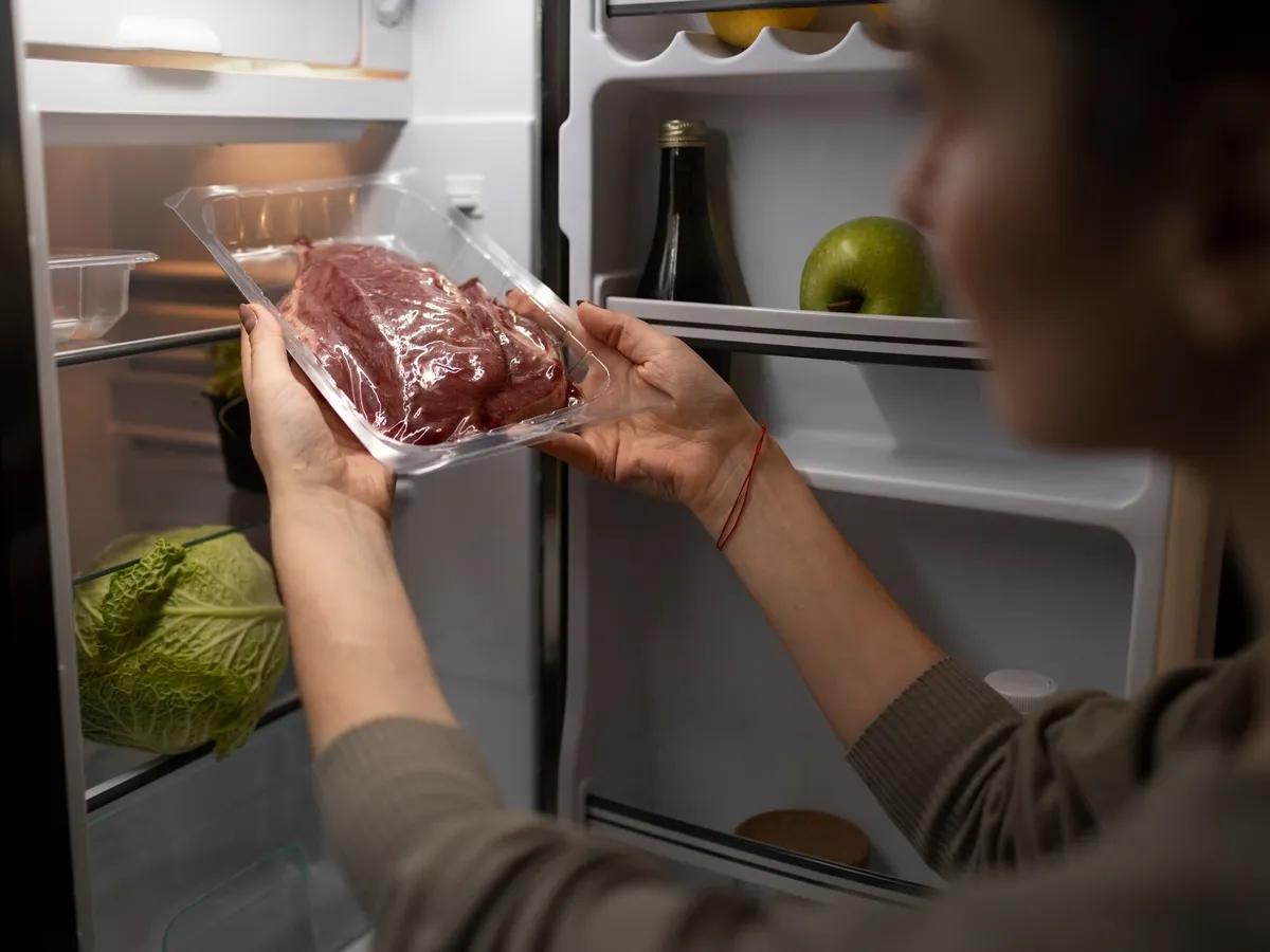 Femeie care bagă carne la congelator - Foto: Freepik (imagine cu rol ilustrativ)