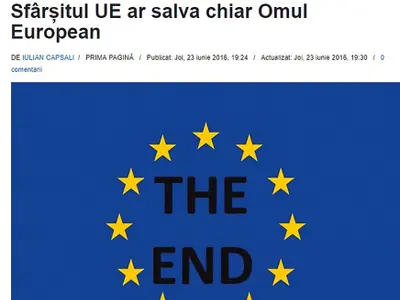 Editorial al lui Iulian Capsali, fostul director al ziarului România liberă, pe site-ul Active News