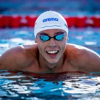 David Popovici, din nou „pe val”. S-a calificat în semifinalele europene la înot cu cel mai bun timp - Foto: Facebook/ David Popovici