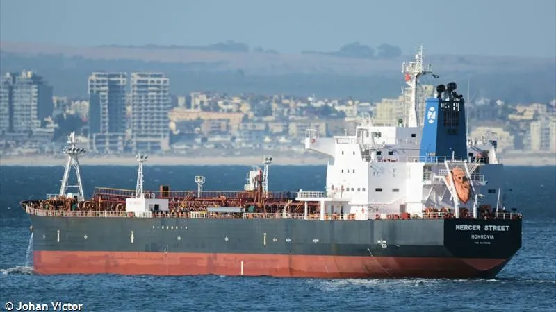 Sute de români lucrează pentru armatorul petrolierului atacat de Iran. Un deputat AUR, fost angajat/FOTO: marinetraffic.com