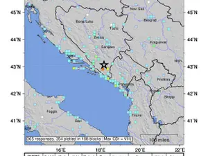 Cutremur de 5,7 grade Richter, în sudul Bosniei. S-a resimțit până la Belgrad, Zagreb şi Skopje. / Foto: agerpres.ro