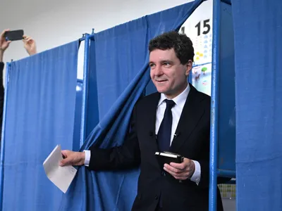Nicușor Dan la vot - Foto: Profimedia Images