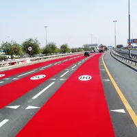 Un nou tip de drum se extinde în Europa. Asfaltul e vopsit în ROȘU. Ce trebuie să facă șoferii - Foto: x.com/rta_dubai - Imagine cu rol ilustrativ