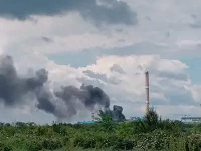 Incendiu de proporții, la CET Vest, cea mai nouă centrală electrică din București - Foto: captură video