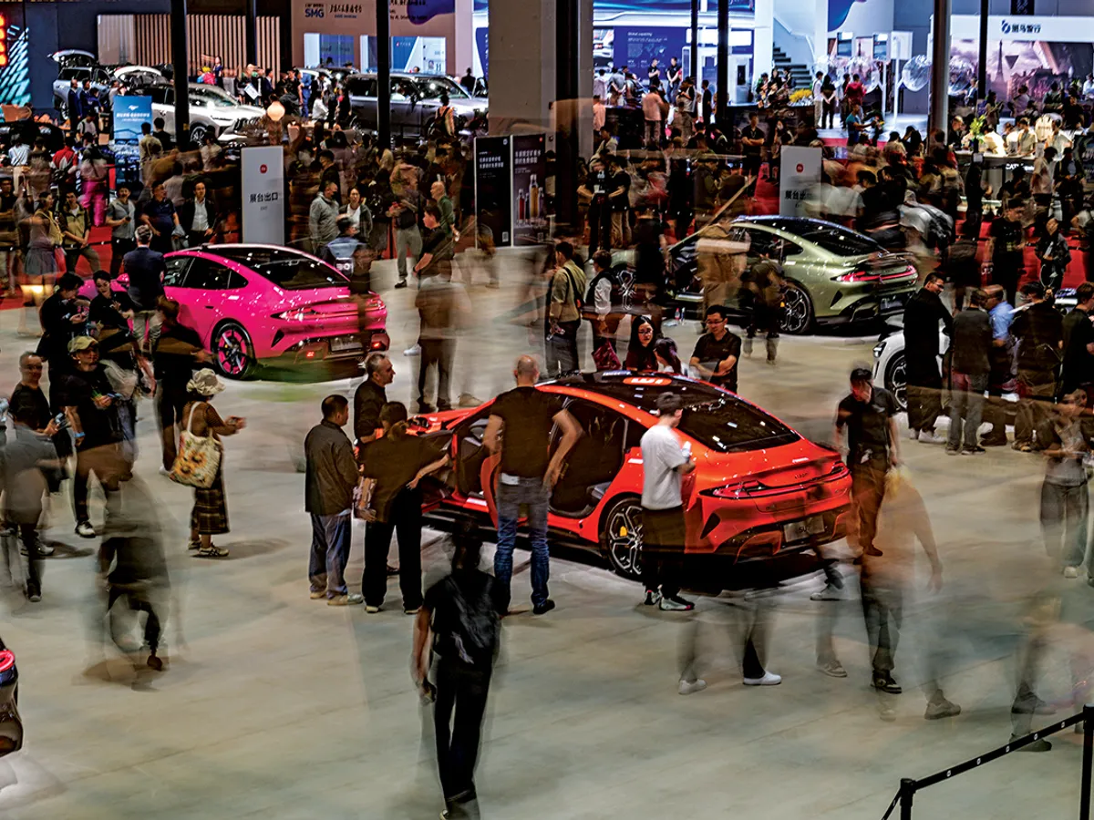 Standul Xiaomi de la cea de-a 21-a Expoziție Internațională a Industriei Auto din Shanghai