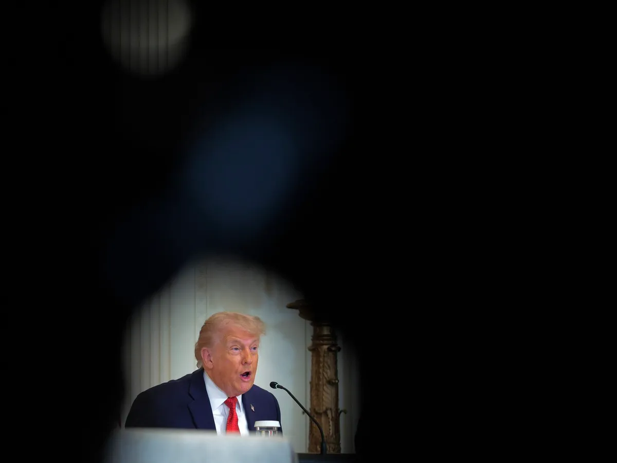 Donald Trump, preşedintele SUA,  astăzi, la Rural Health Roundtable - Foto: Profimedia Images