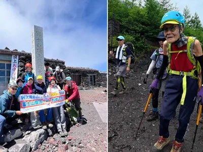 Un japonez de 102 ani devine cea mai vârstnică persoană care urcă pe vârful Muntelui Fuji - Foto: www.guinnessworldrecords.com