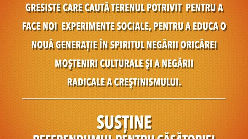 Unul dintre mesajele promovate pe Facebook de Coaliția pentru Familie despre Strategia de Educație Parentală. Sursa: Facebook Coaliția pentru Familie