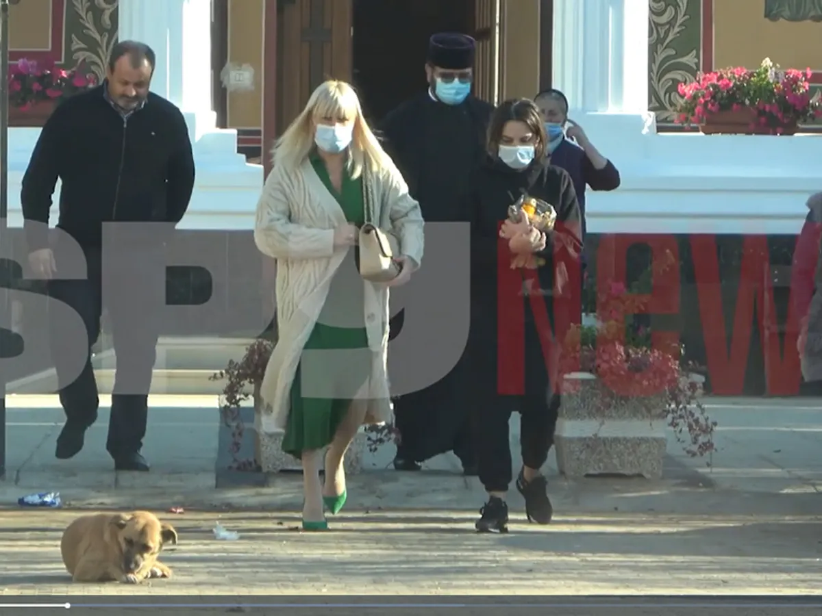 Elena Udrea merge la biserică cu gealații Primăriei Voluntari. / Foto: captură video