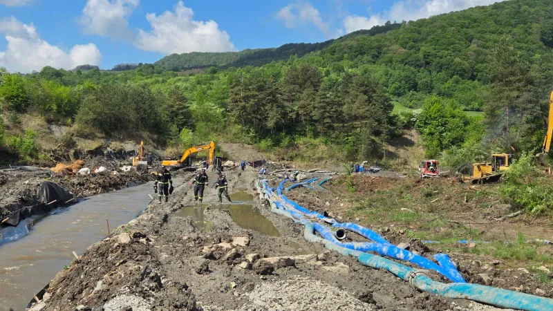 Apa care a inundat Salina Praid ar putea fi folosită pentru un lac artificial. Care este planul Foto: 24NEws
