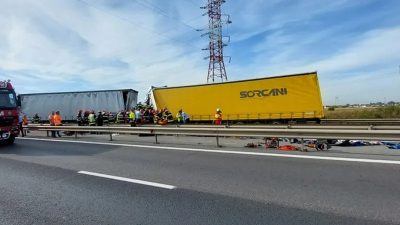Accident grav pe Autostrada A1 - Foto: ISU B-IF