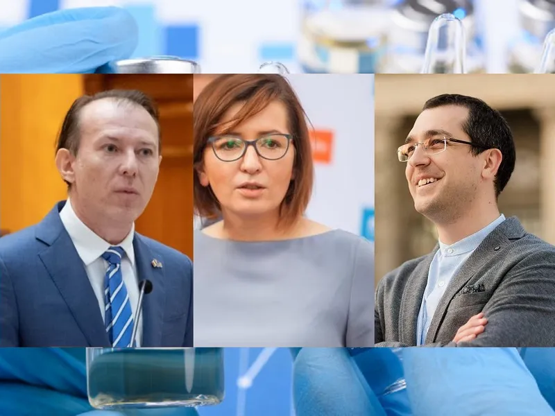 Dosar DNA pentru achiziția de vaccinuri în pandemie. Vizați, Vlad Voiculescu, Ioana Mihăilă și Florin Cîțu Foto: Freepik/ colaj Facebook