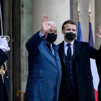 Premierul Portugaliei, Antonio Costa, și președintele Emmanuel Macron/FOTO: Twitter
